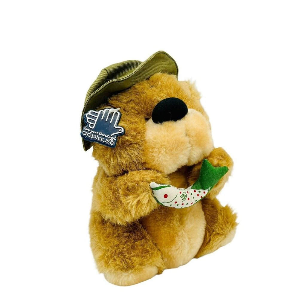 Applause Gopher Go-pher It Dad Fishing Plush 1988 Father’s Day Animal 7 inch